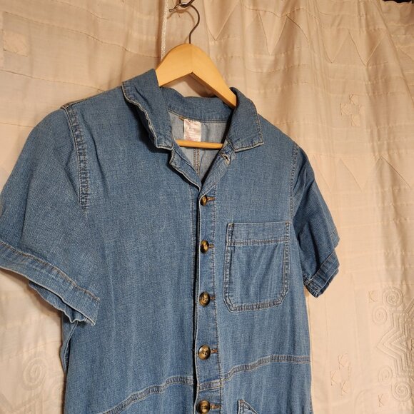 💙 No Boundaries Denim Utility Jumpsuit Coveralls XL 💙 - Picture 2 of 8